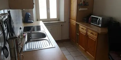 Küche/Küchenzeile in der Unterkunft Private Wohnung im Wallfahrtsort Gößweinstein