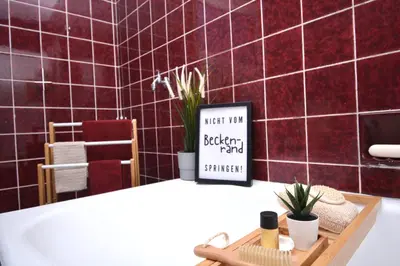 Ein Badezimmer in der Unterkunft Kulmbach 01 - Apartment für Firmen