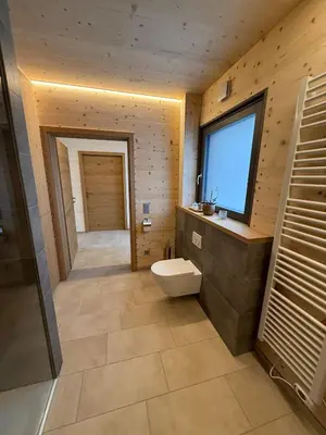 Ein Badezimmer in der Unterkunft Wohnen am Südhang