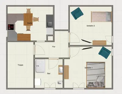 Grundriss der Unterkunft Ferienwohnung Schaller