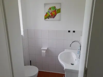 Ein Badezimmer in der Unterkunft Ferienwohnung Am Pulverturm