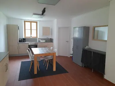 Küche/Küchenzeile in der Unterkunft Ferienwohnung Am Pulverturm