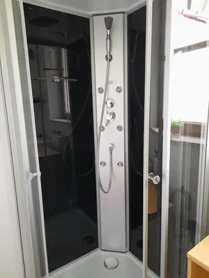 Ein Badezimmer in der Unterkunft Ferienwohnung Am Pulverturm