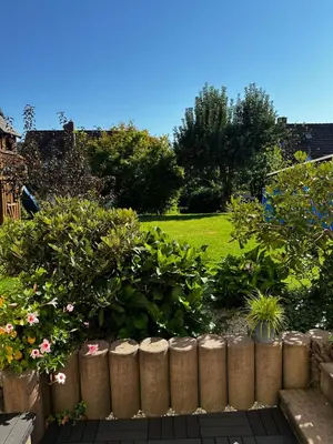 Ein Garten an der Unterkunft Ferienwohnung mit Garten und Sauna, nahe Bayreuth
