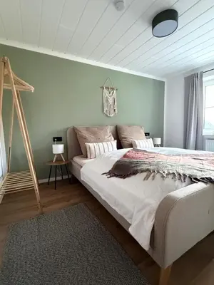 Ein Bett oder Betten in einem Zimmer der Unterkunft Apartment 18