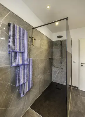 Ein Badezimmer in der Unterkunft Die Blaue Pause 42