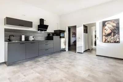 Küche/Küchenzeile in der Unterkunft Modernes Apartment in Mistelgau 3