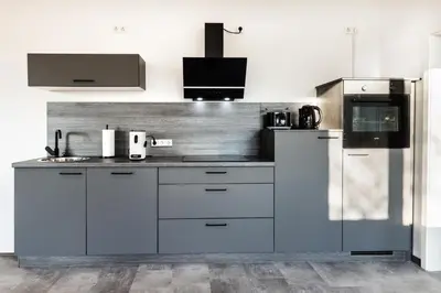 Küche/Küchenzeile in der Unterkunft Modernes Apartment in Mistelgau 3