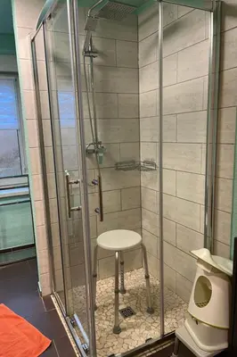 Ein Badezimmer in der Unterkunft Holiday Home Haus Fichtelberg by Interhome