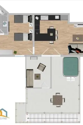 Grundriss der Unterkunft Apartment in Heselbach mit Grill- Whirlpool und Garten by Interhome