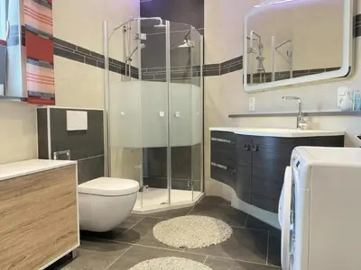 Ein Badezimmer in der Unterkunft Apartment in Heselbach mit Grill- Whirlpool und Garten by Interhome