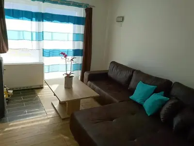 Ein Sitzbereich in der Unterkunft Holiday Home Glück Auf! by Interhome