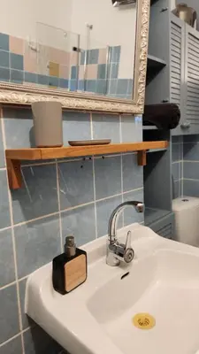 Ein Badezimmer in der Unterkunft Waldliebe - Wohnung mit großem Balkon und Burgblick