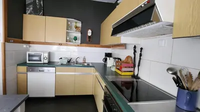 Küche/Küchenzeile in der Unterkunft Waldliebe - Wohnung mit großem Balkon und Burgblick