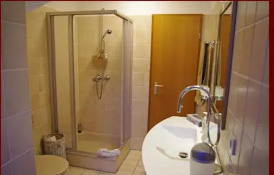 Ein Badezimmer in der Unterkunft Ferienwohnung Jule in Bad Weißenstadt