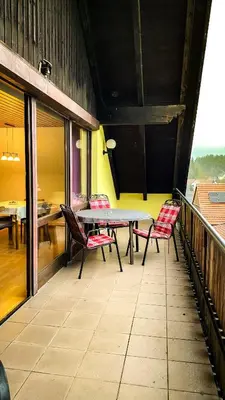 Ein Balkon oder eine Terrasse in der Unterkunft Ferienwohnung Merz 26