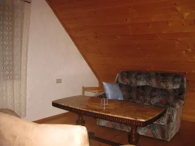 Ein Sitzbereich in der Unterkunft Ferienhof Beimler