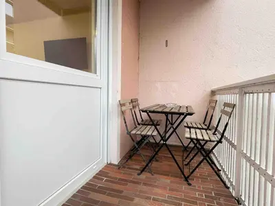 Ein Balkon oder eine Terrasse in der Unterkunft SAD155 moderne Monteurwohnung