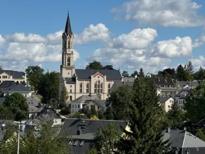 Ein allgemeiner Blick auf Eibenstock oder ein Stadtblick von der Ferienwohnung aus