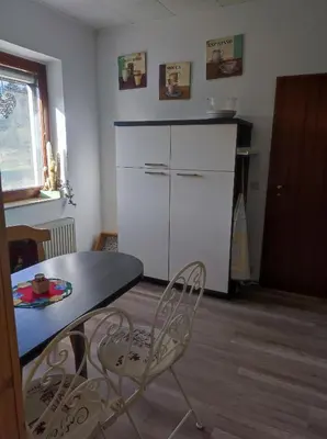 Küche/Küchenzeile in der Unterkunft Ferienwohnung mit Herz Zierold