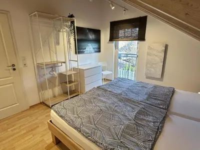 Ein Bett oder Betten in einem Zimmer der Unterkunft Brückelsee-Chalet