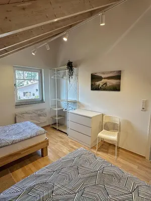 Ein Bett oder Betten in einem Zimmer der Unterkunft Brückelsee-Chalet