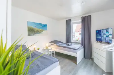 Ein Bett oder Betten in einem Zimmer der Unterkunft Wohnung bei Kulmbach, Bayreuth, Bamberg, Lichtenfels, Kasendorf, Hollfeld KU04