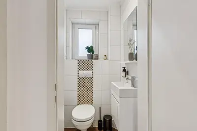 Ein Badezimmer in der Unterkunft Stadtbuden mit Charme - Küche, Wohnzimmer, Kaffee- und Teebar und Garten