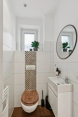 Ein Badezimmer in der Unterkunft Stadtbuden mit Charme - Küche, Wohnzimmer, Kaffee- und Teebar und Garten