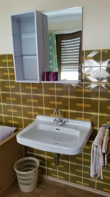 Ein Badezimmer in der Unterkunft Haus Eva