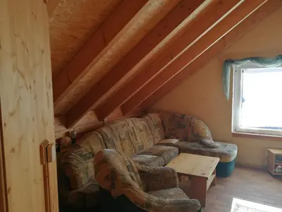 Ein Sitzbereich in der Unterkunft Erzgebirgsferienwohnung