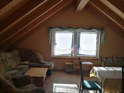 Ein Sitzbereich in der Unterkunft Erzgebirgsferienwohnung