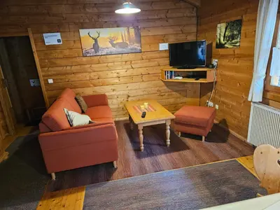 TV/Unterhaltungsangebot in der Unterkunft Blockhaus Bayerischer Wald Chalet 2