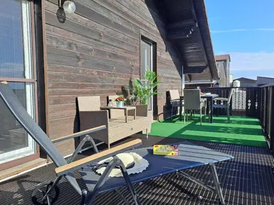 Ein Patio oder anderer Außenbereich in der Unterkunft Bio-Erlebnisbauernhof Doll