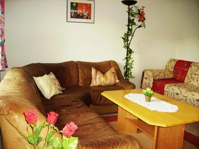 Ein Sitzbereich in der Unterkunft Ferienwohnung Kappauf / Petrik