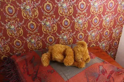 Ein Bett oder Betten in einem Zimmer der Unterkunft Pension Vogtländer