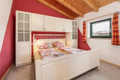 Ein Bett oder Betten in einem Zimmer der Unterkunft Ferienhaus Zillendorf