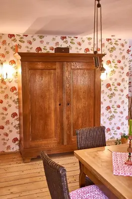Ein Sitzbereich in der Unterkunft Ferienwohnung Wilhelmine