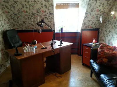 Ein Sitzbereich in der Unterkunft Ferienwohnung Wilhelmine