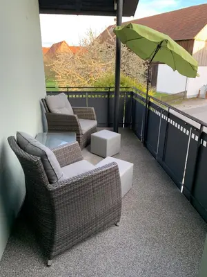 Ein allgemeiner Bergblick oder ein Berglick von der Ferienwohnung aus