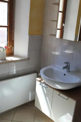 Ein Badezimmer in der Unterkunft Landhotel Kahrmühle
