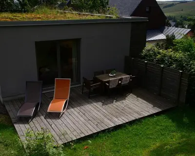 Ein Garten an der Unterkunft Ferienhaus Oberwiesenthal