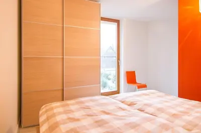 Ein Bett oder Betten in einem Zimmer der Unterkunft Ferienhaus Oberwiesenthal