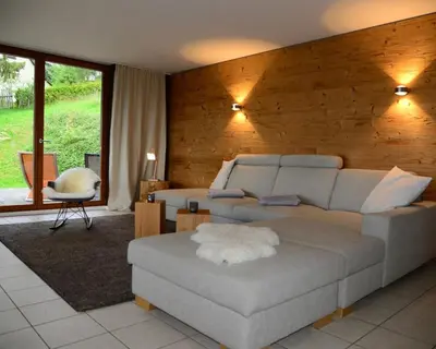 Ein Sitzbereich in der Unterkunft Ferienhaus Oberwiesenthal
