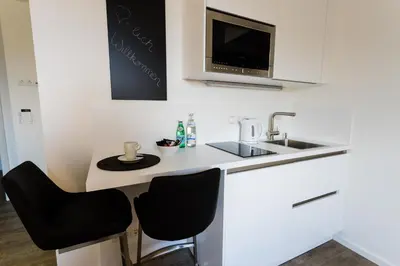 Küche/Küchenzeile in der Unterkunft Apartmenthaus Königsallee