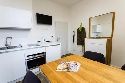 Küche/Küchenzeile in der Unterkunft Apartmenthaus Königsallee