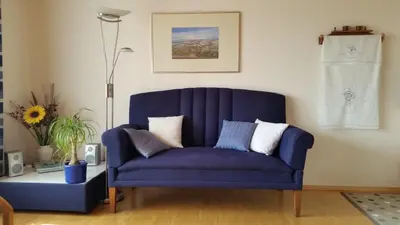 Ein Sitzbereich in der Unterkunft Ferienwohnung Sonja
