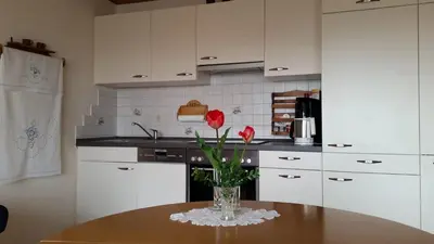 Küche/Küchenzeile in der Unterkunft Ferienwohnung Sonja