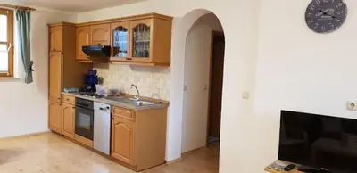 Küche/Küchenzeile in der Unterkunft Ferienwohnung Spachtholz