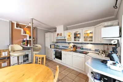 Küche/Küchenzeile in der Unterkunft Monis Ferienwohnung